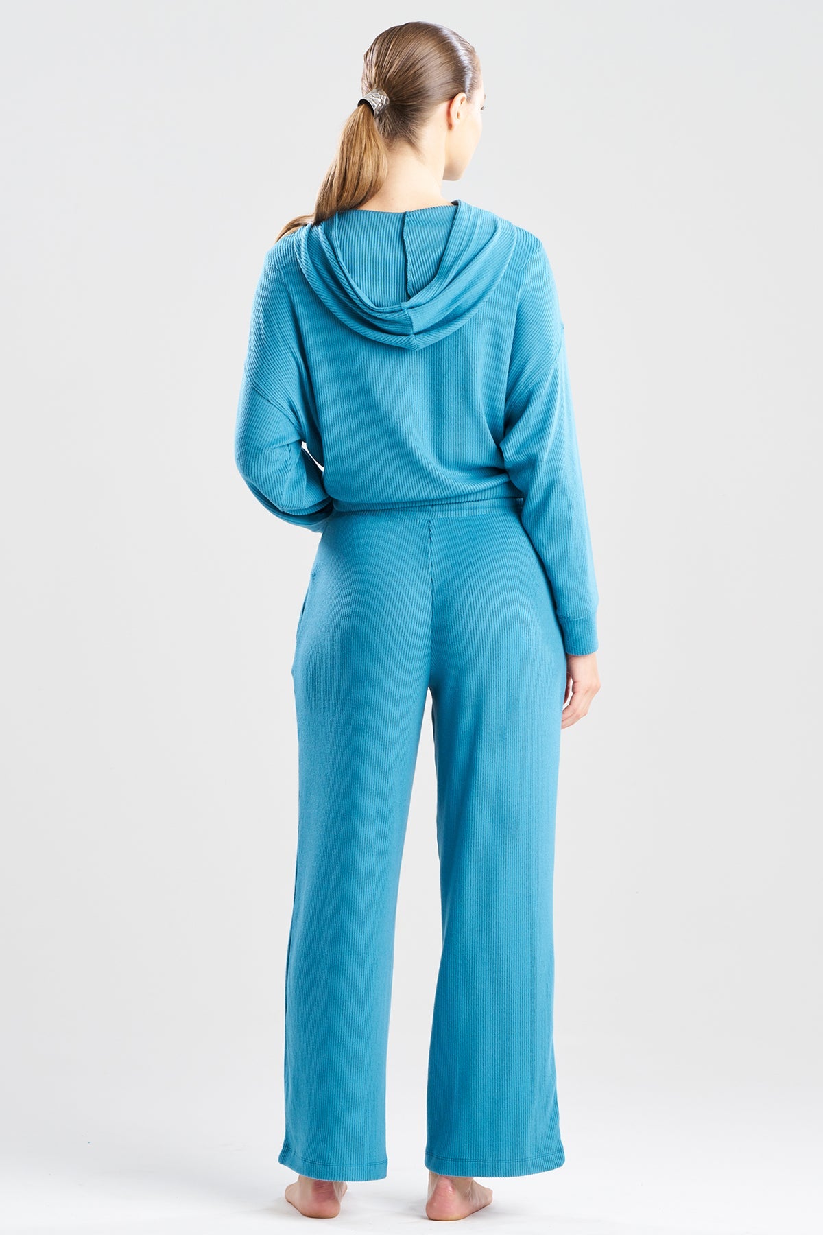 Eden Rib Knit Everywhere Straight Leg Pants Blue Shadow Natori