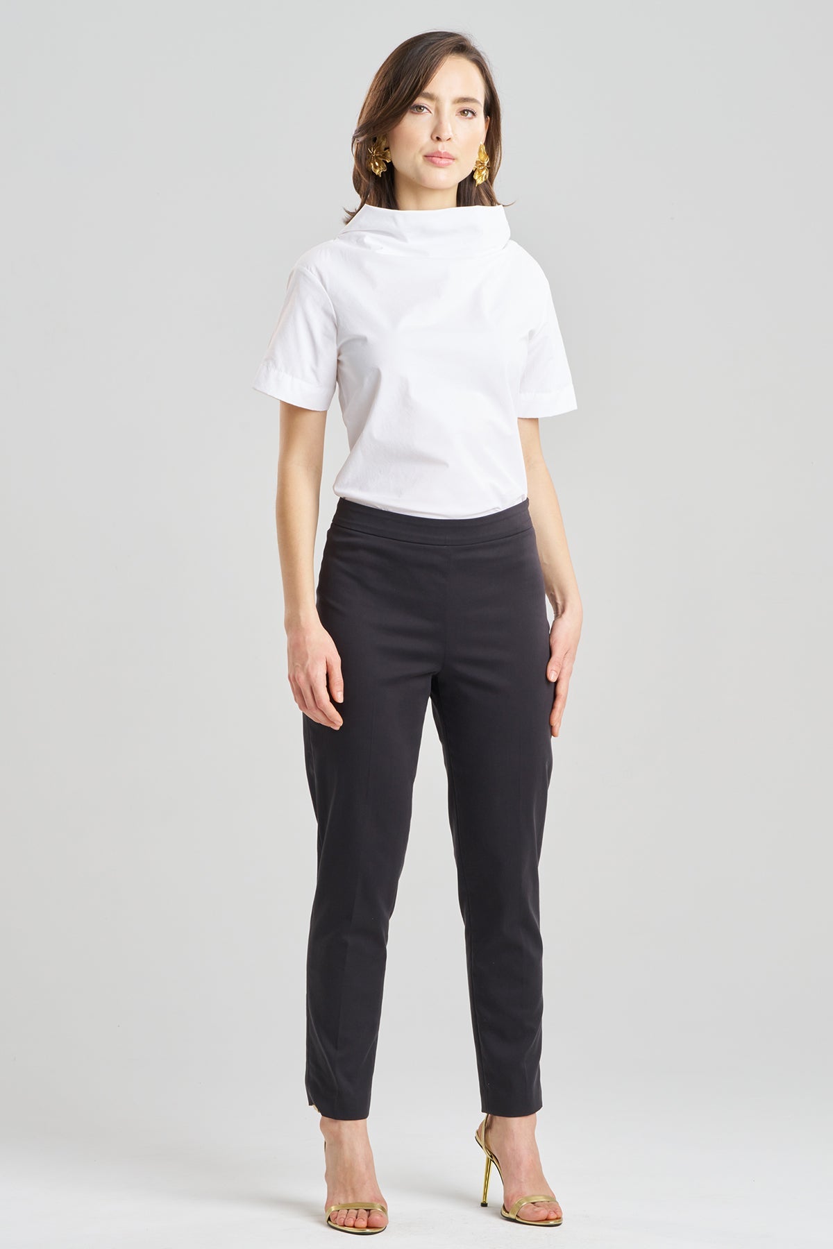 Buy Cotton Chino Pants in Black Online Black Natori