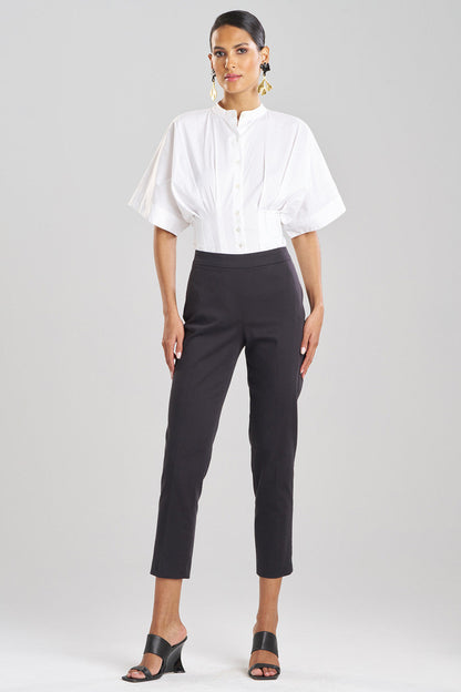 Buy Cotton Chino Pants in Black Online Black Natori