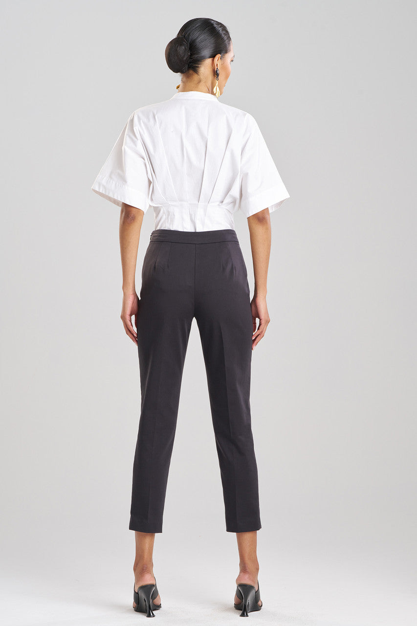 Buy Cotton Chino Pants in Black Online Black Natori