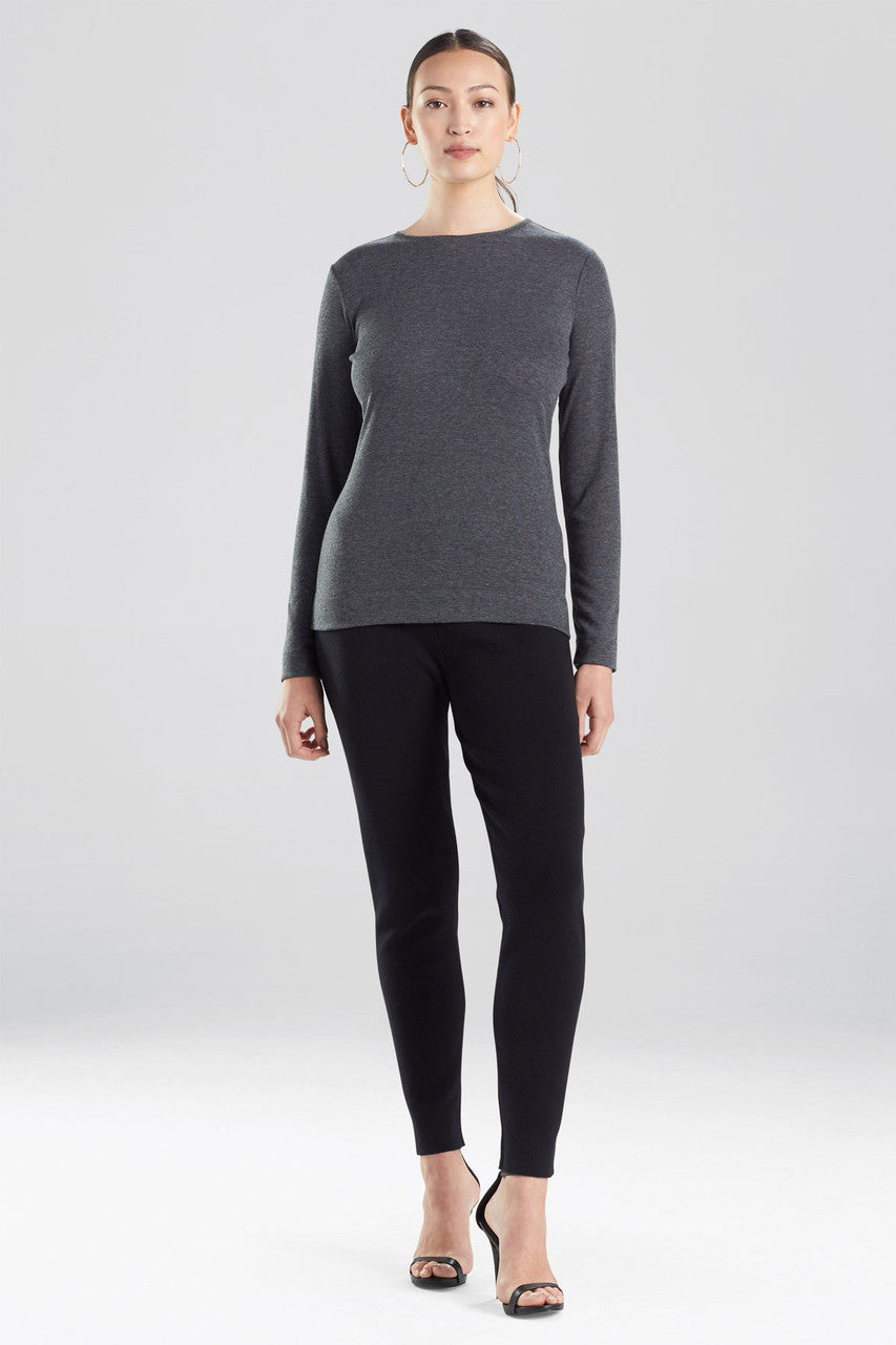 Buy Layering Jersey Long Sleeve Top in Grey Online Grey Natori