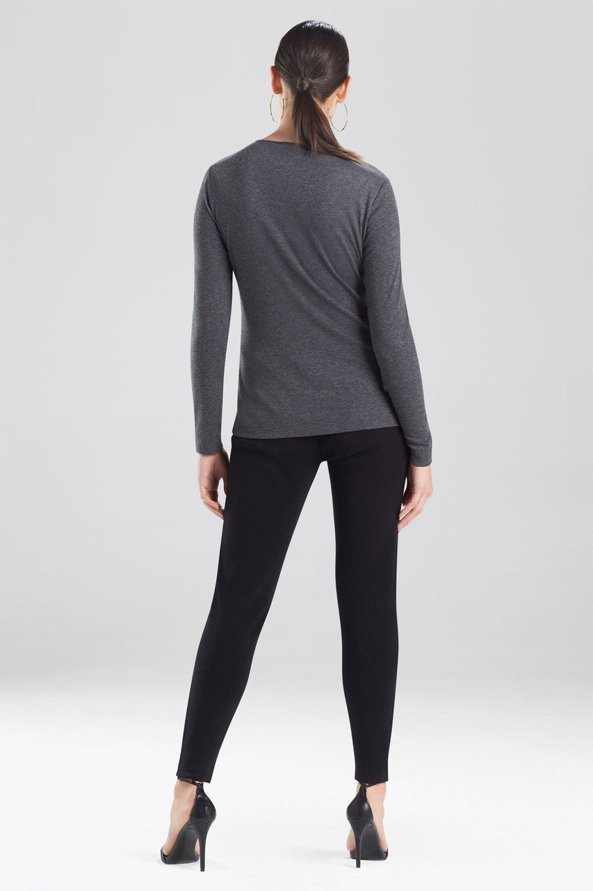 Buy Layering Jersey Long Sleeve Top in Grey Online Grey Natori