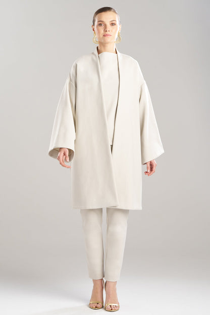 Techno Crepe Kimono Coat Pearl Natori
