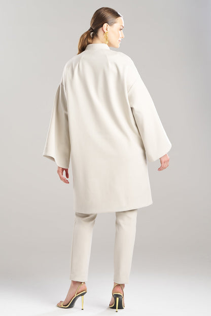 Techno Crepe Kimono Coat Pearl Natori