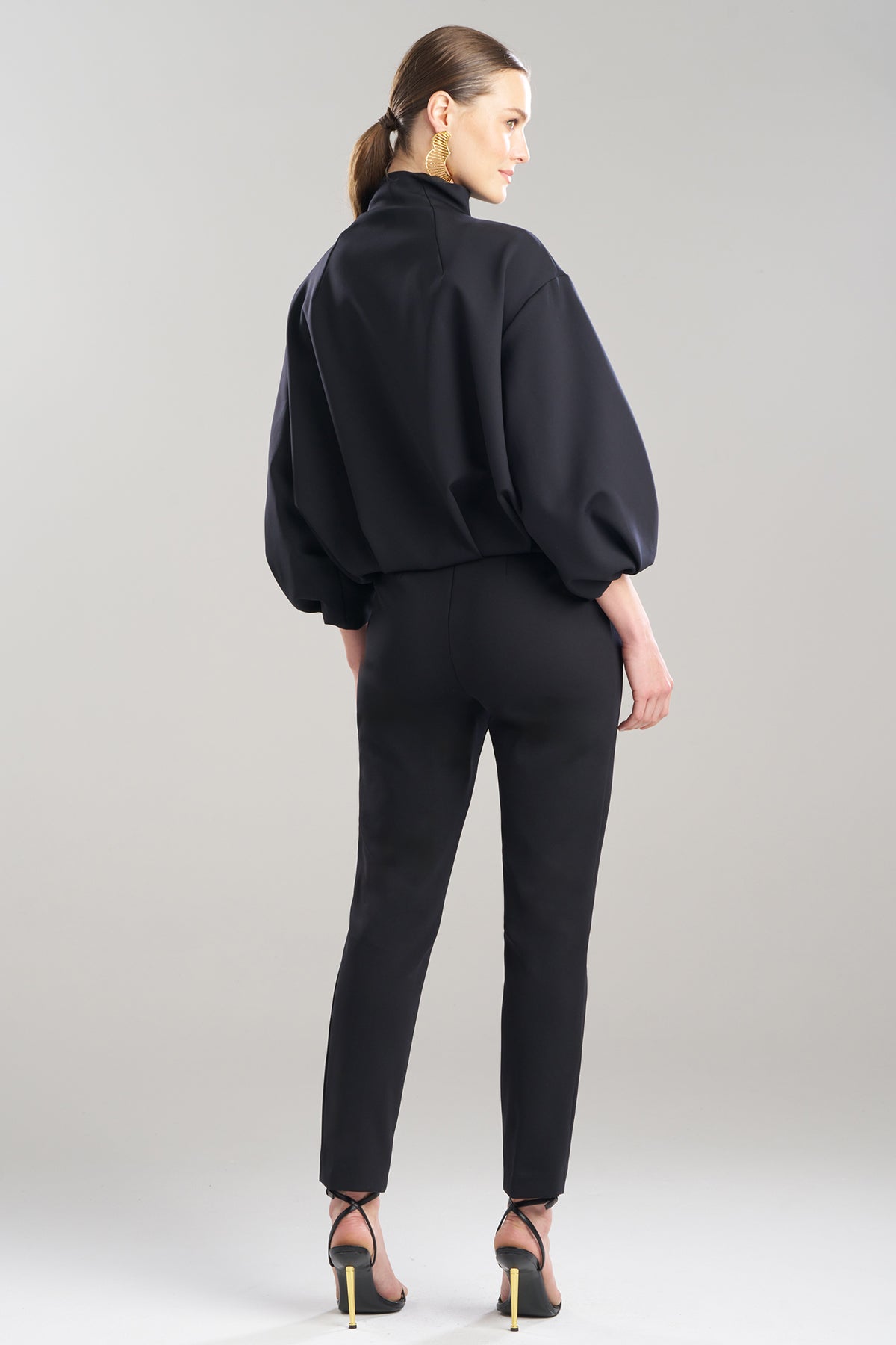 Techno Crepe Bomber Jacket Black Natori