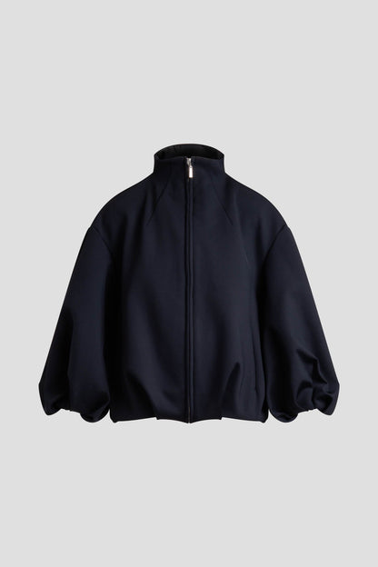 Techno Crepe Bomber Jacket Black Natori