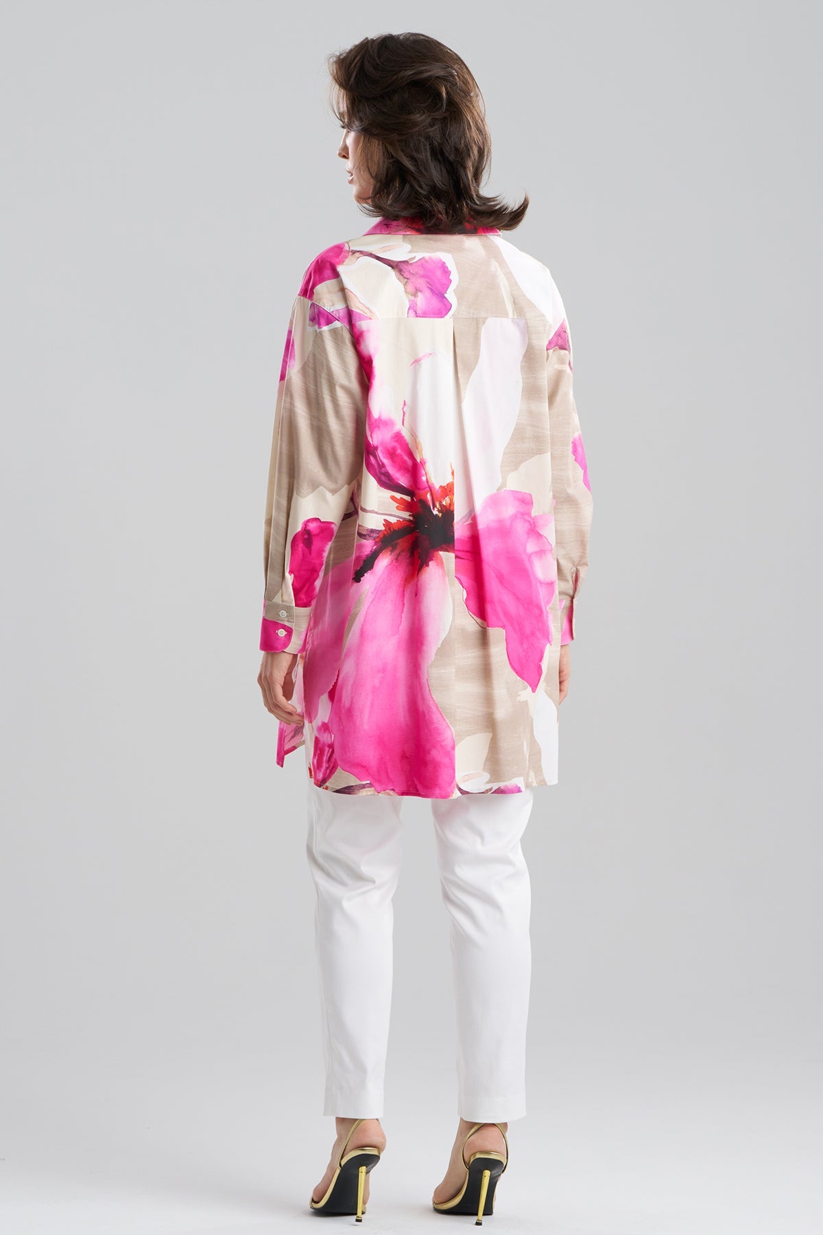 Orchid Cotton Poplin Oversized Button Down Shirt Fresh Pink Natori