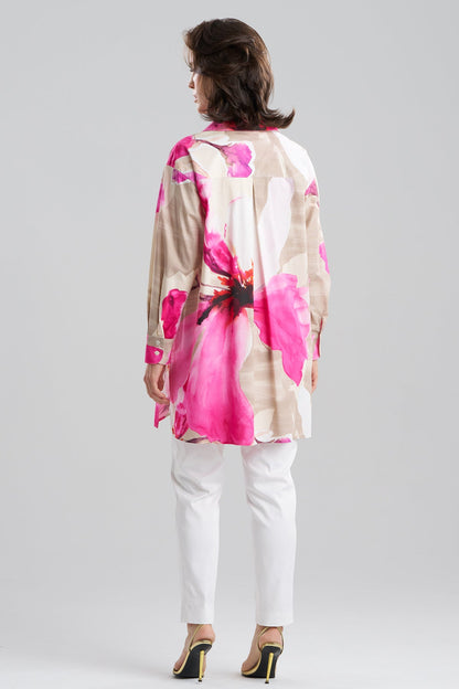 Orchid Cotton Poplin Oversized Button Down Shirt Fresh Pink Natori