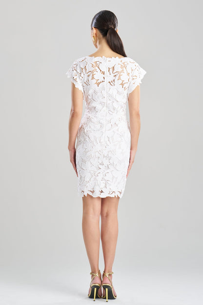Peony Floral Lace Mini Dress White Natori