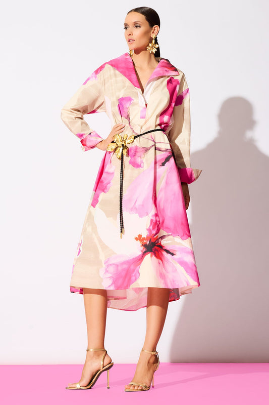 Orchid Cotton Poplin Oversized Pull Over Shirtdress Fresh Pink Natori
