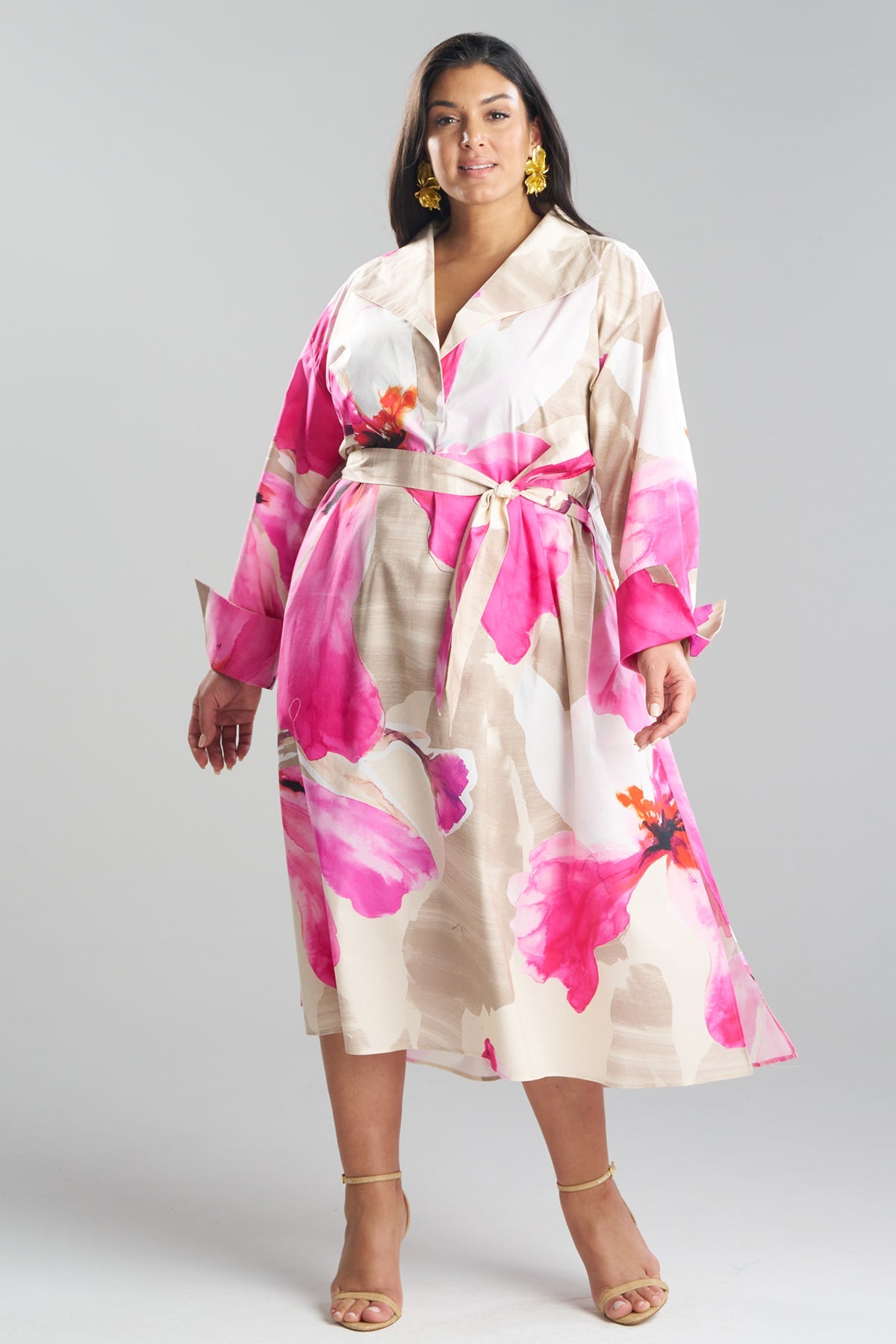 Orchid Cotton Poplin Oversized Pull Over Shirtdress Fresh Pink Natori