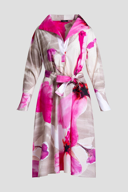 Orchid Cotton Poplin Oversized Pull Over Shirtdress Fresh Pink Natori