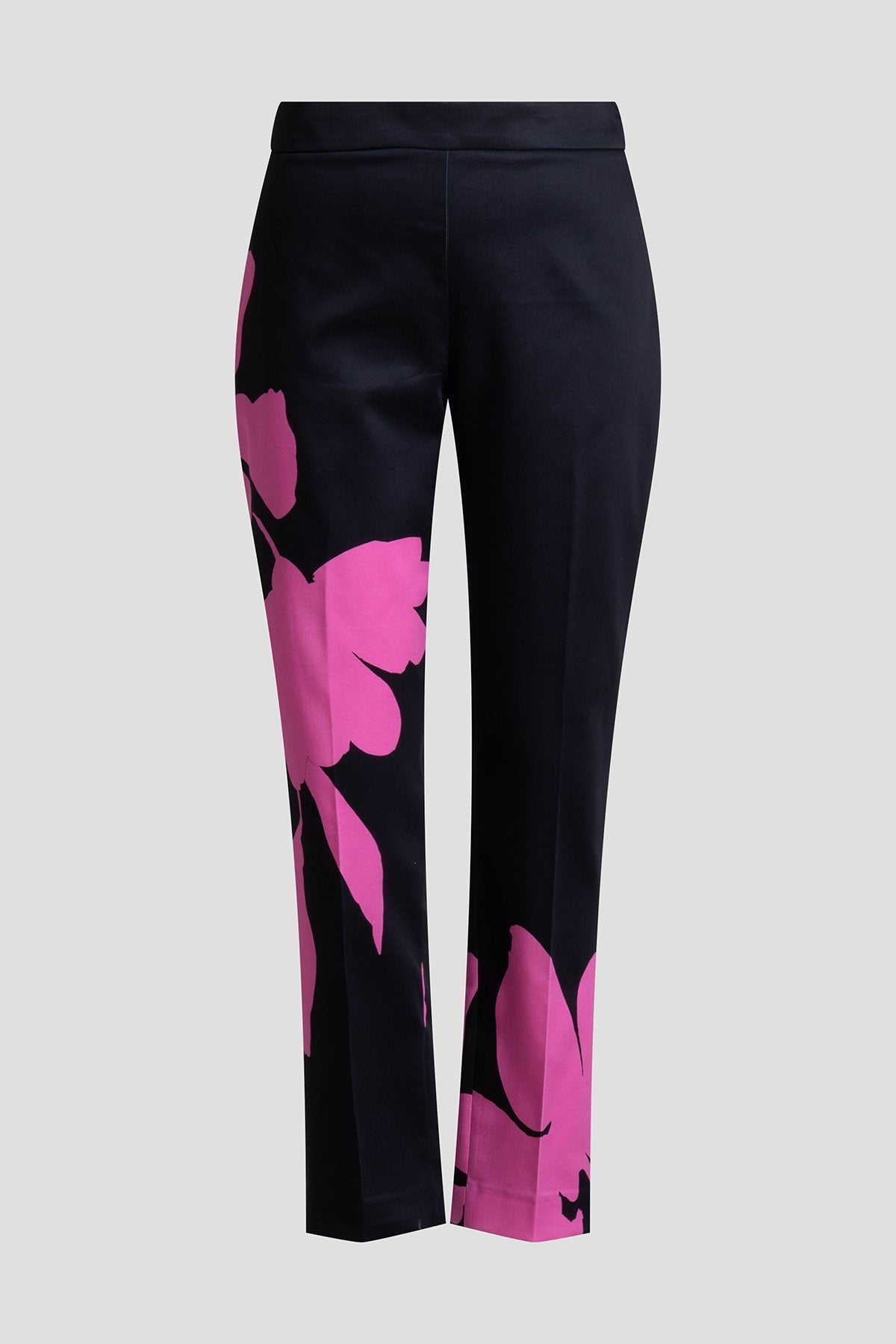 Peony Cotton Chino Side Zip Pants Fresh Pink/Black Natori