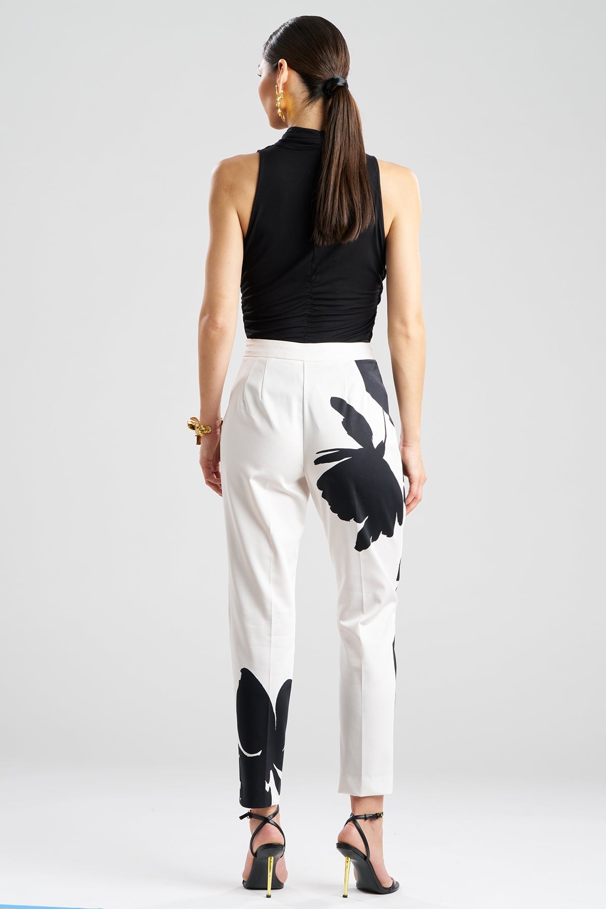 Peony Cotton Chino Side Zip Pants Warm White Natori