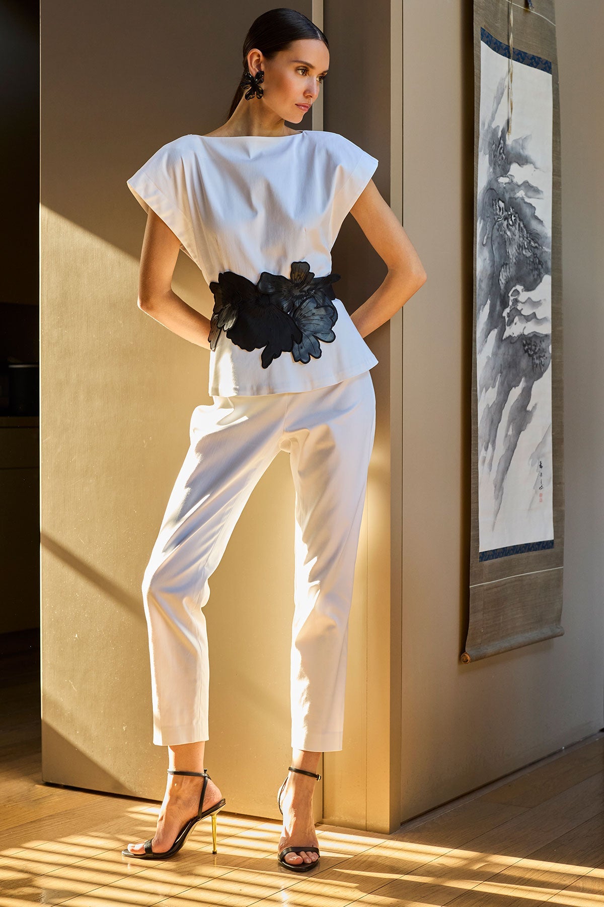 Cotton Chino Top White Natori