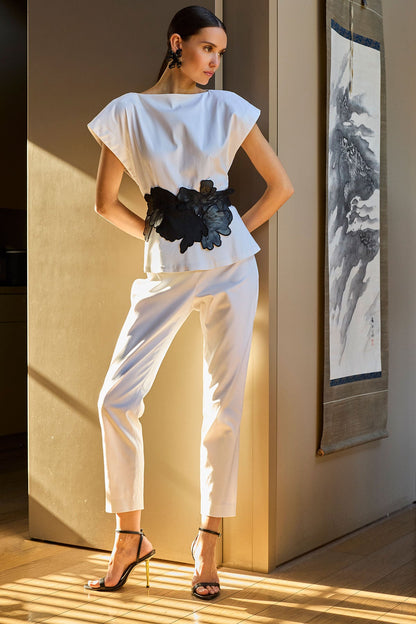 Cotton Chino Top White Natori