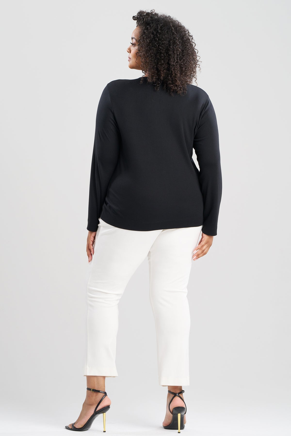 Layering Jersey Long Sleeve Crew Neck Black Natori