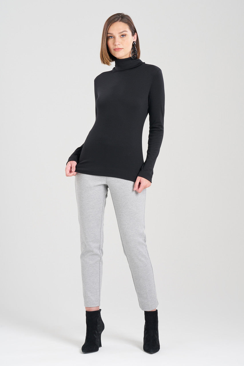 Buy Layering Jersey Turtleneck Top in Black Online Black Natori