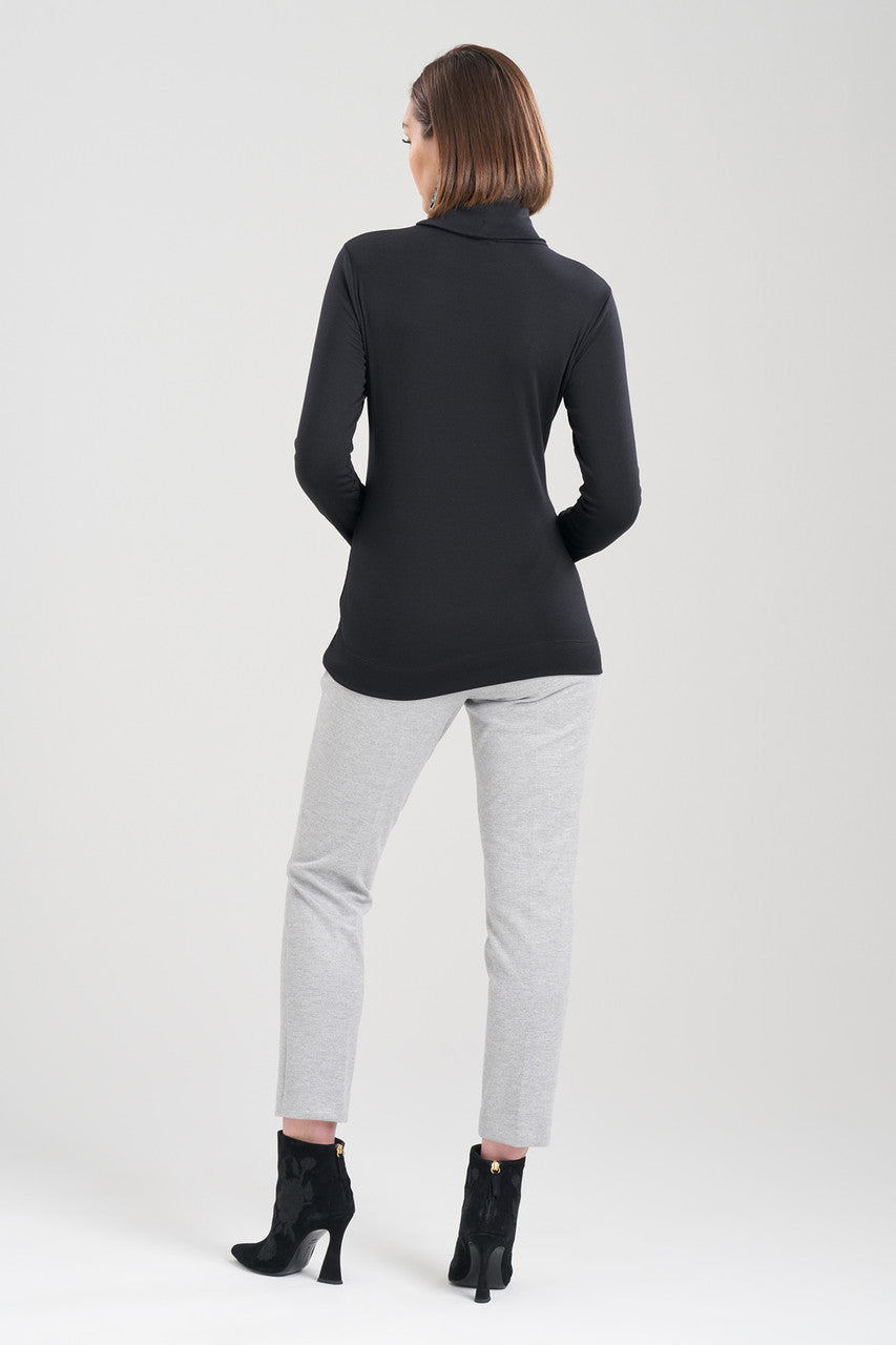 Buy Layering Jersey Turtleneck Top in Black Online Black Natori