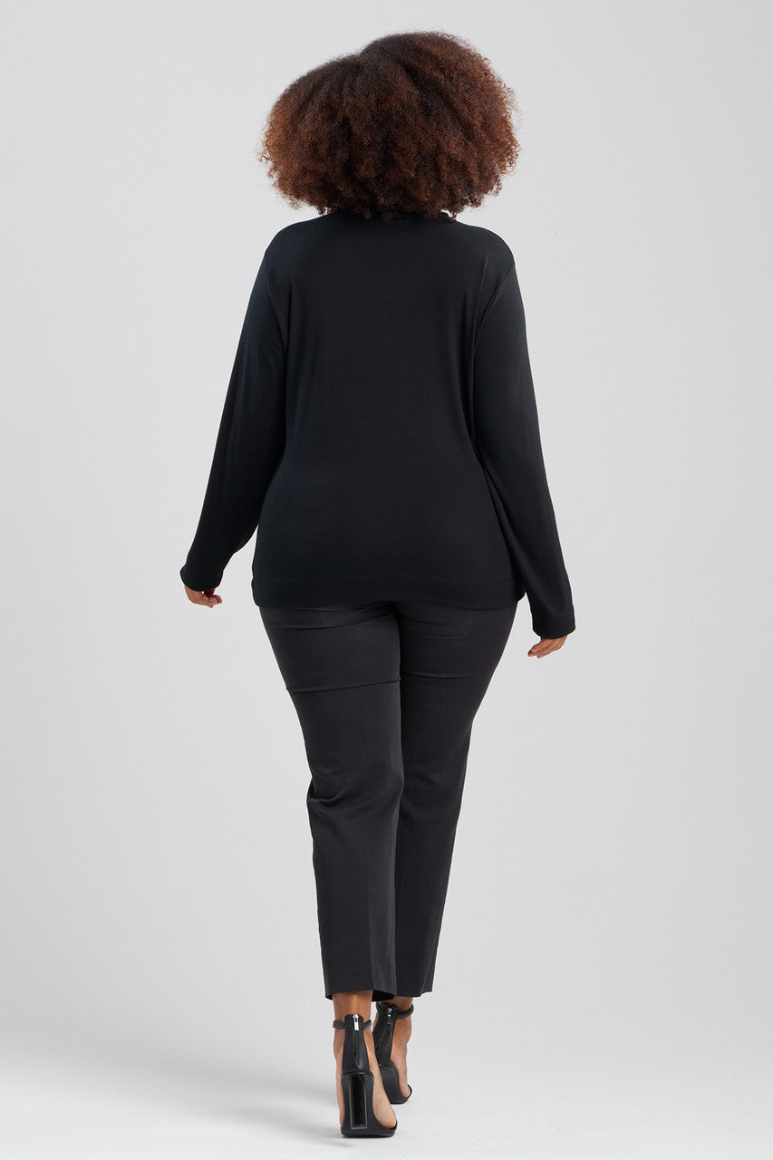 Buy Layering Jersey Turtleneck Top in Black Online Black Natori