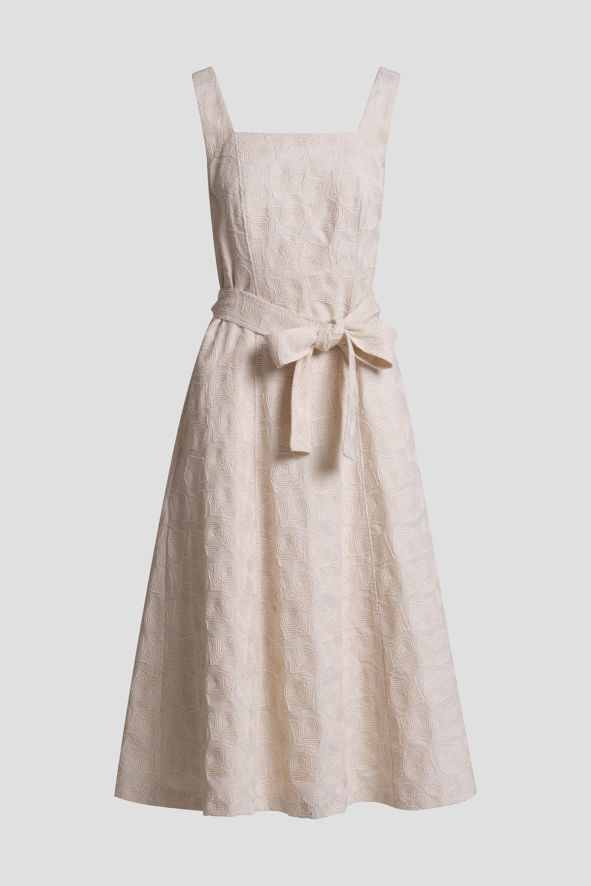 Spiral Embroidery Square Tank Dress Natural Natori