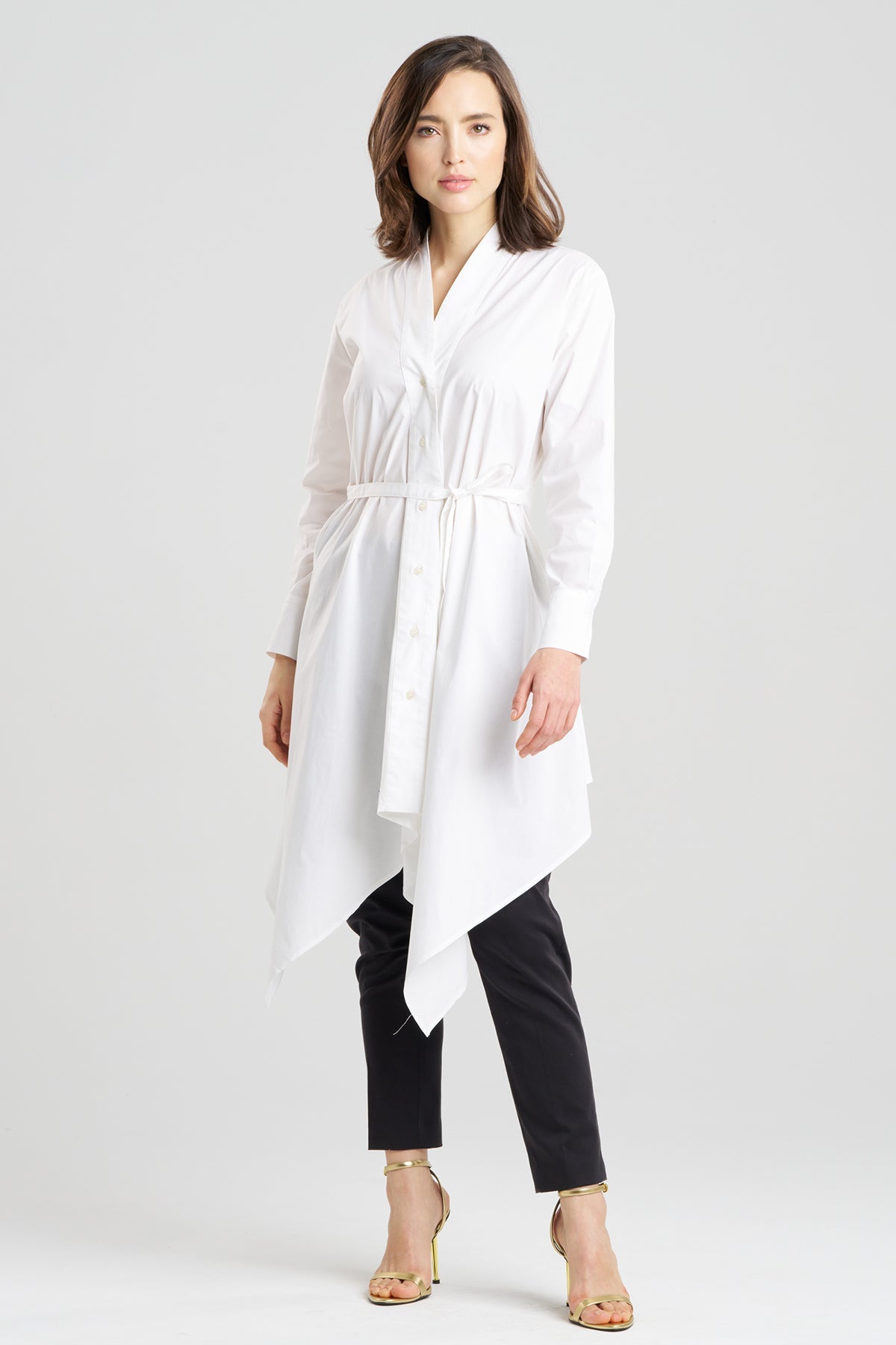 Cotton Poplin Handkerchief Tunic White Natori