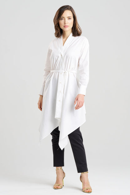 Cotton Poplin Handkerchief Tunic White Natori