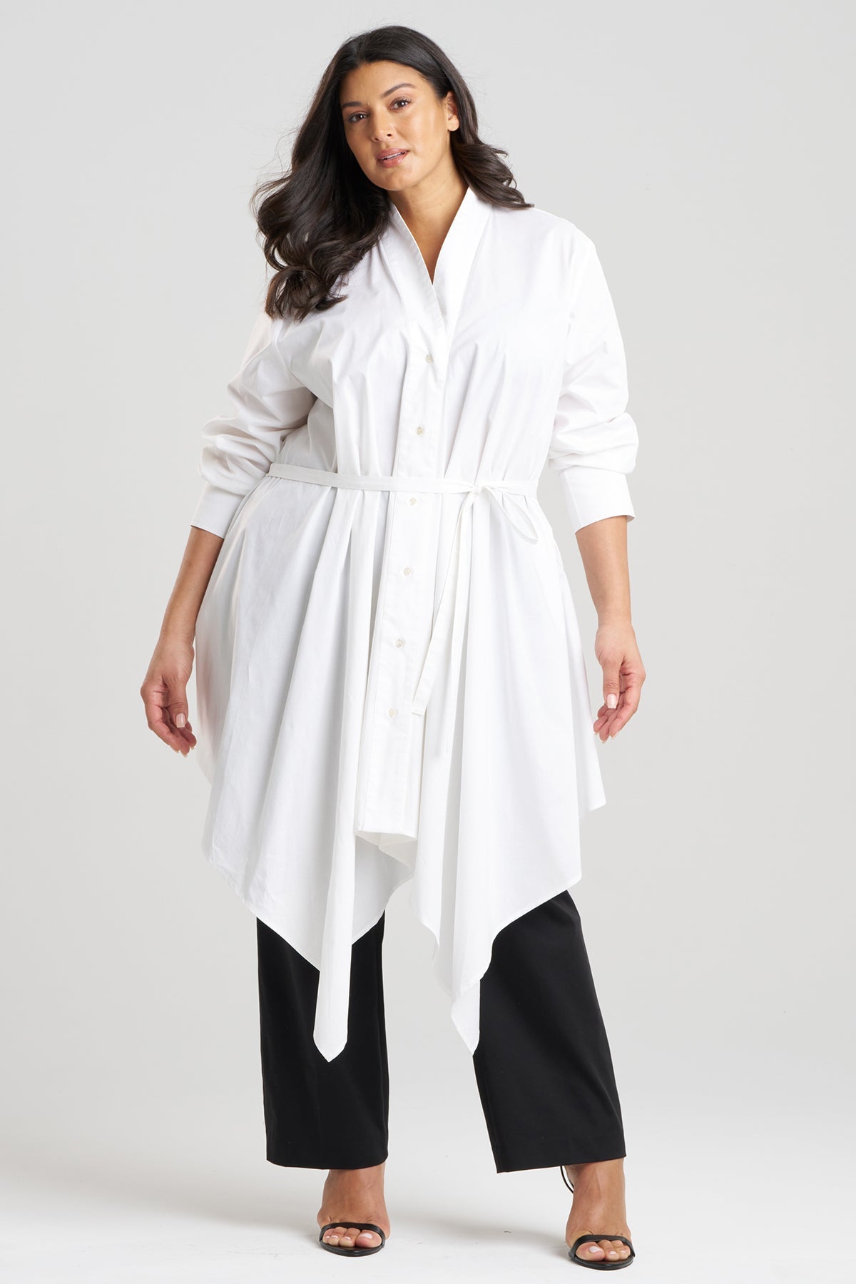 Cotton Poplin Handkerchief Tunic White Natori