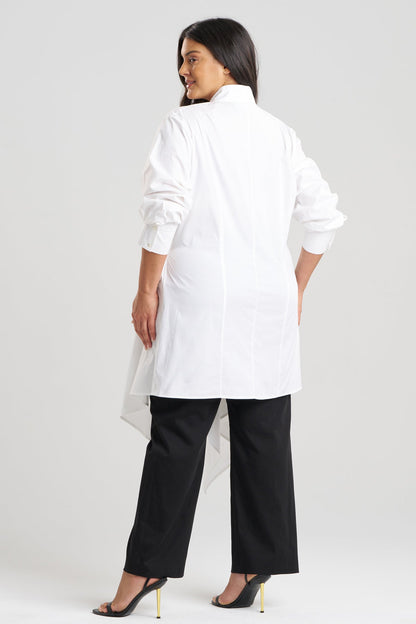 Cotton Poplin Handkerchief Tunic White Natori