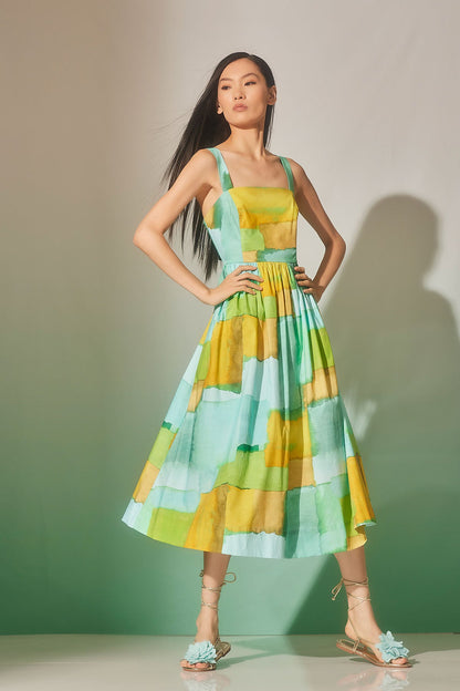 Chiyo Cotton Sundress Mizu Blue Natori