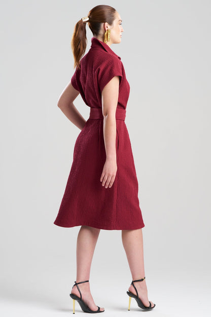 Textured Cotton Jacquard Shirtdress Ruby Natori