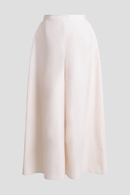 Tech Cotton Taffeta Palazzo Pants Ivory Natori
