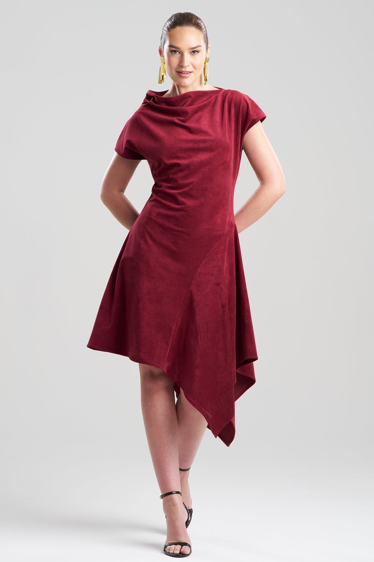 Vegan Luxe Suede Asymmetric Dress Ruby Natori