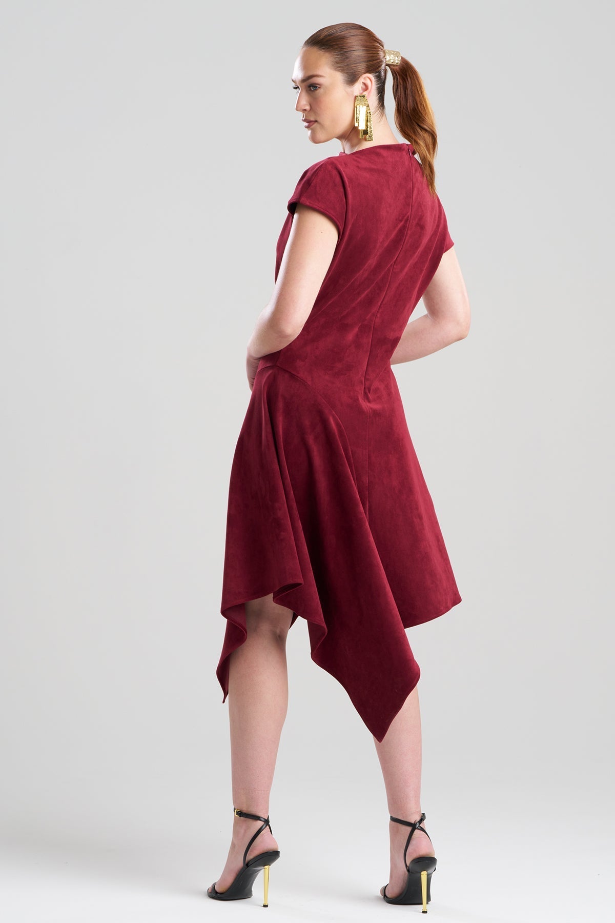 Vegan Luxe Suede Asymmetric Dress Ruby Natori