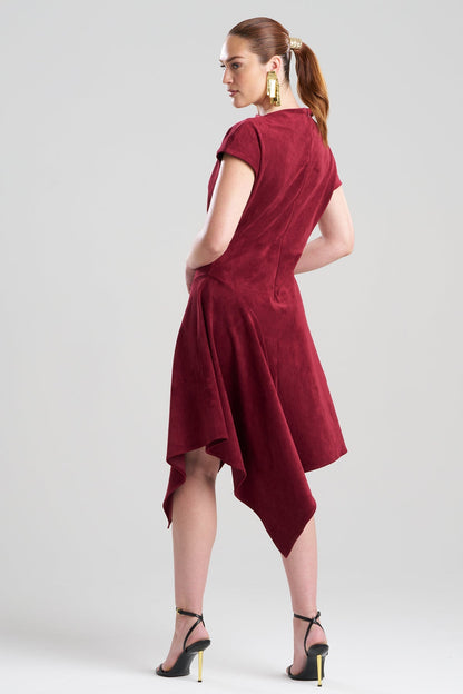 Vegan Luxe Suede Asymmetric Dress Ruby Natori