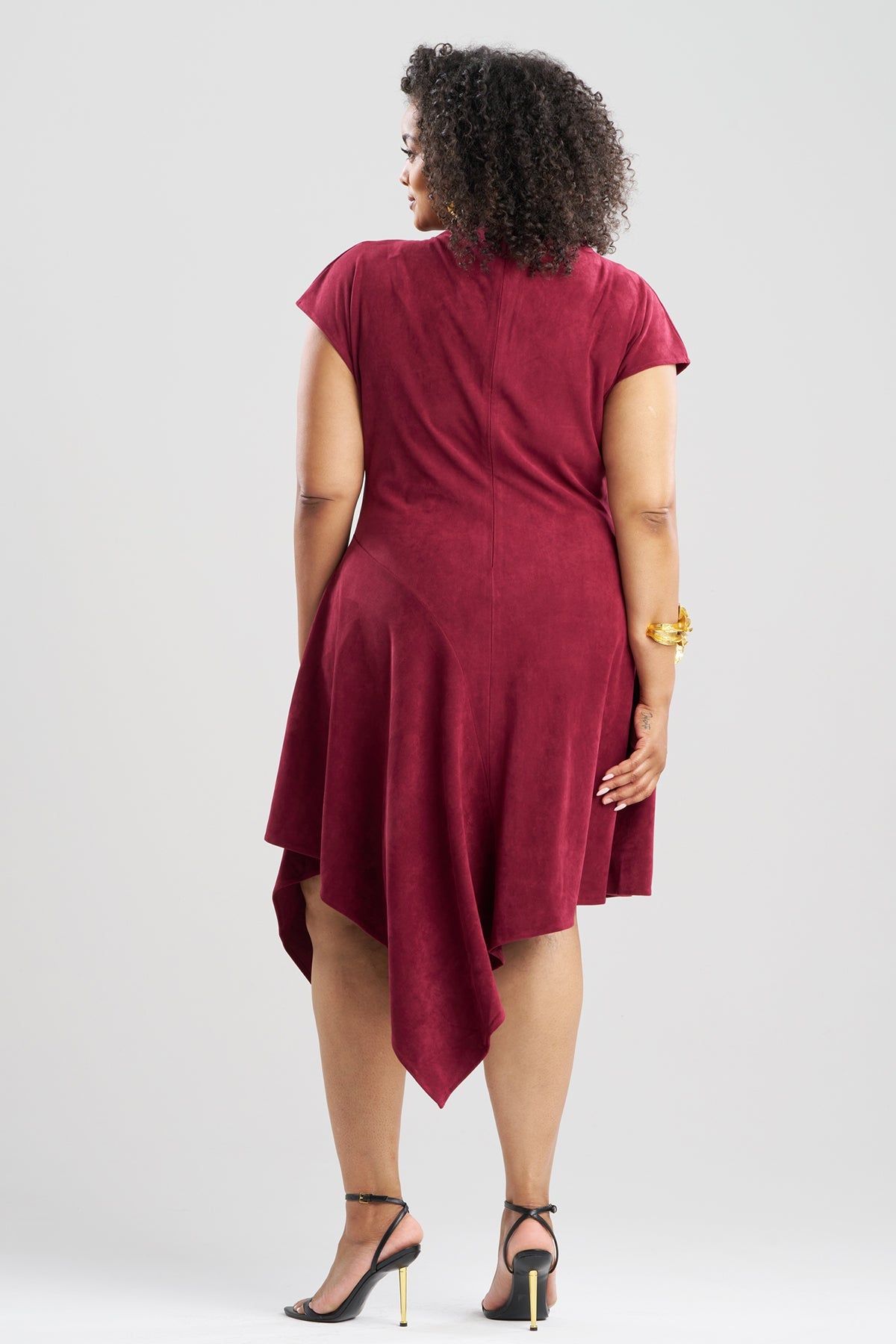 Vegan Luxe Suede Asymmetric Dress Ruby Natori