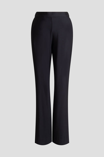 Crepe Knit Wide Pull On Pants Black Natori