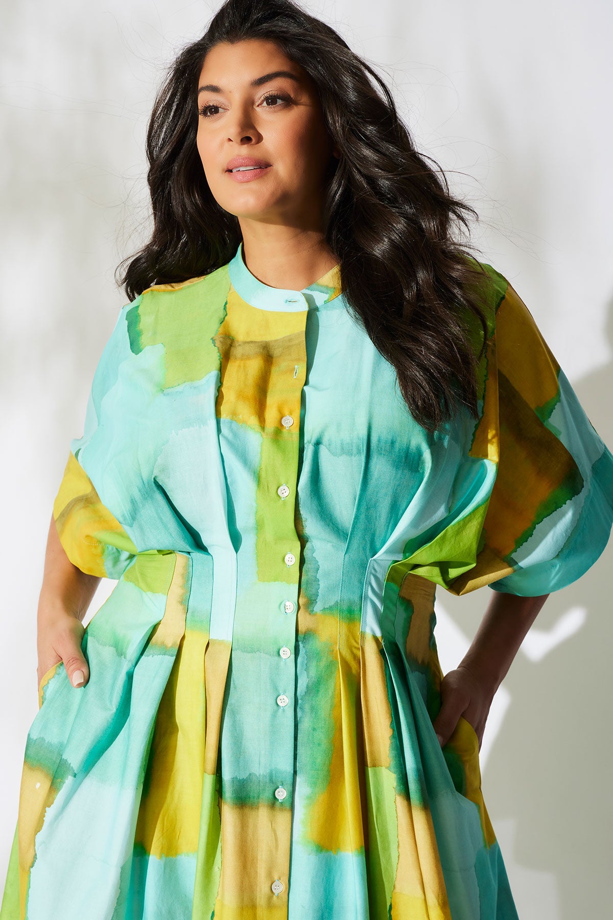 Chiyo Cotton Dress Mizu Blue Natori
