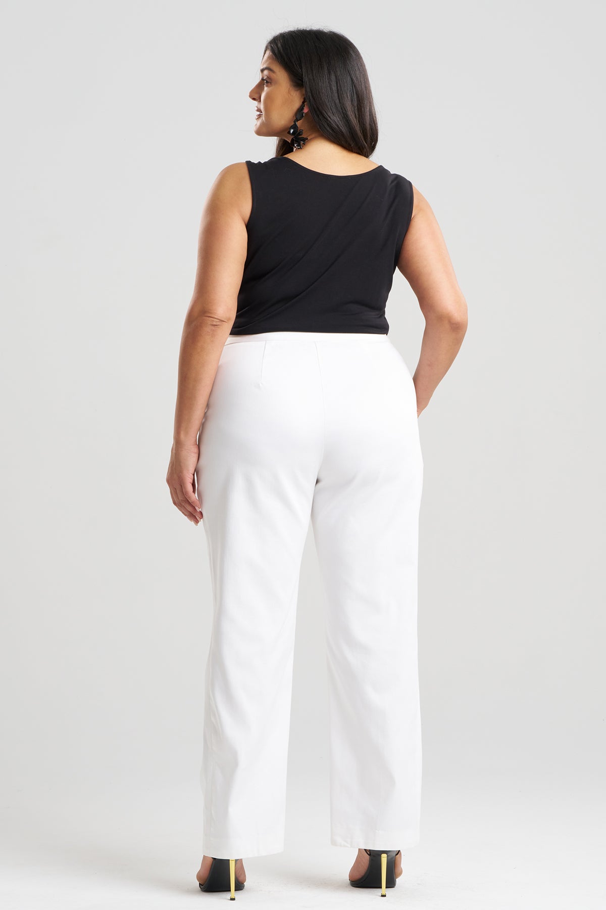Cotton Chino Front Zip Pants White Natori