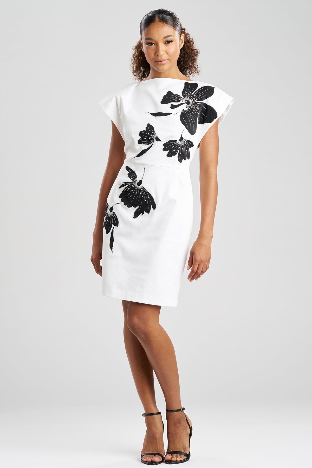 Cotton Chino Embroidered Mini Dress White Natori