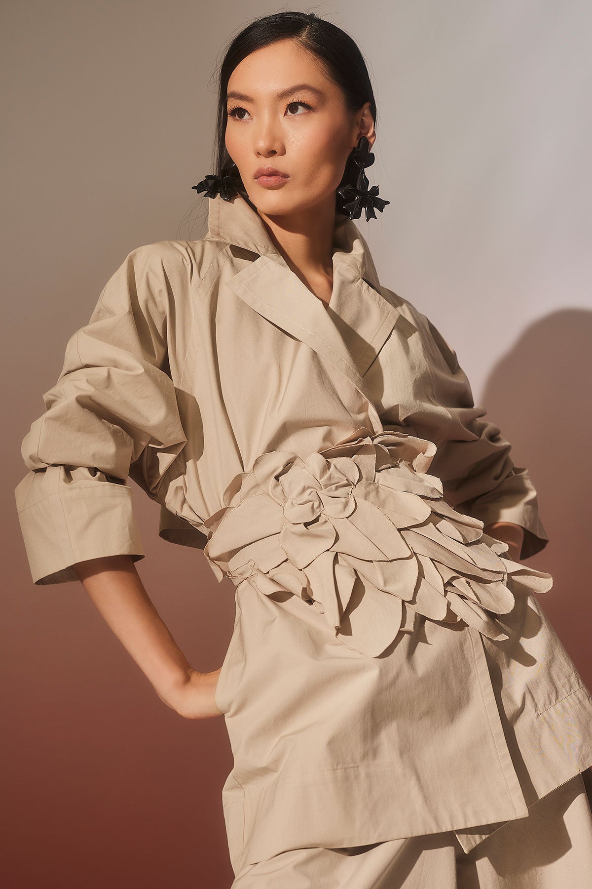 Tech Cotton Taffeta Trench Coat Beachwood Natori