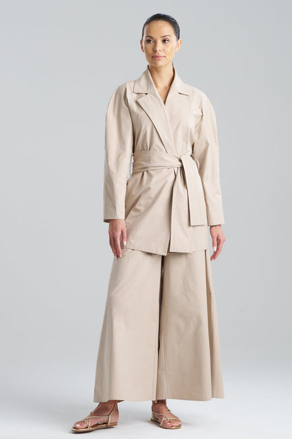 Tech Cotton Taffeta Trench Coat Beachwood Natori