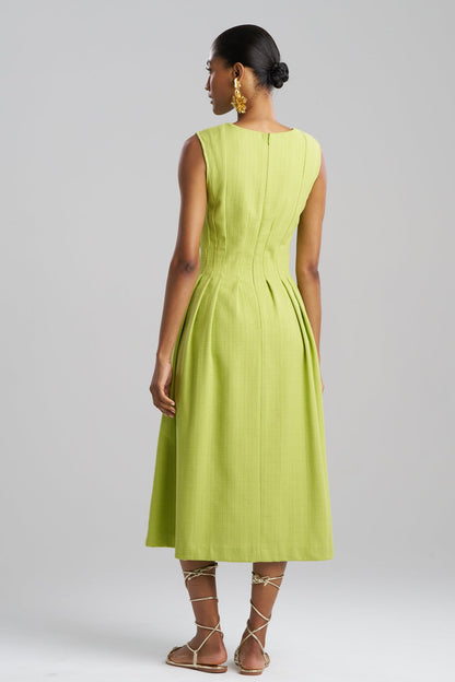 Basketweave Cotton Dress Pear Natori