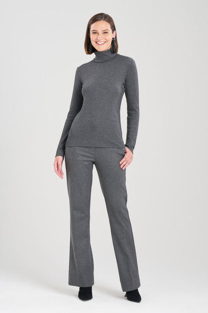 Buy Layering Jersey Turtleneck Top in Charcoal Online Charcoal Natori