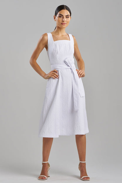 Textured Jacquard Square Tank Dress White Natori