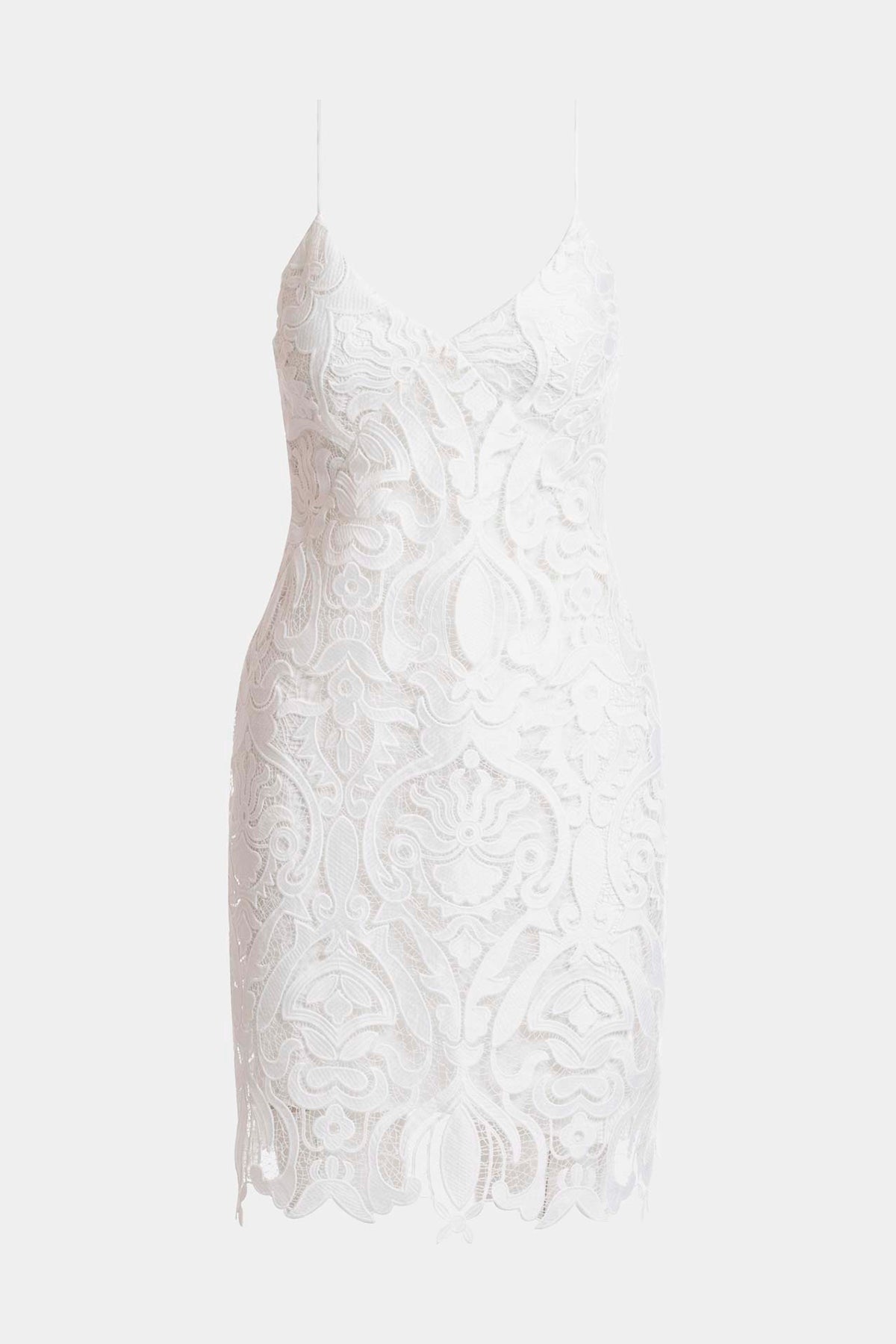 Suzani Lace Slip Dress White Natori