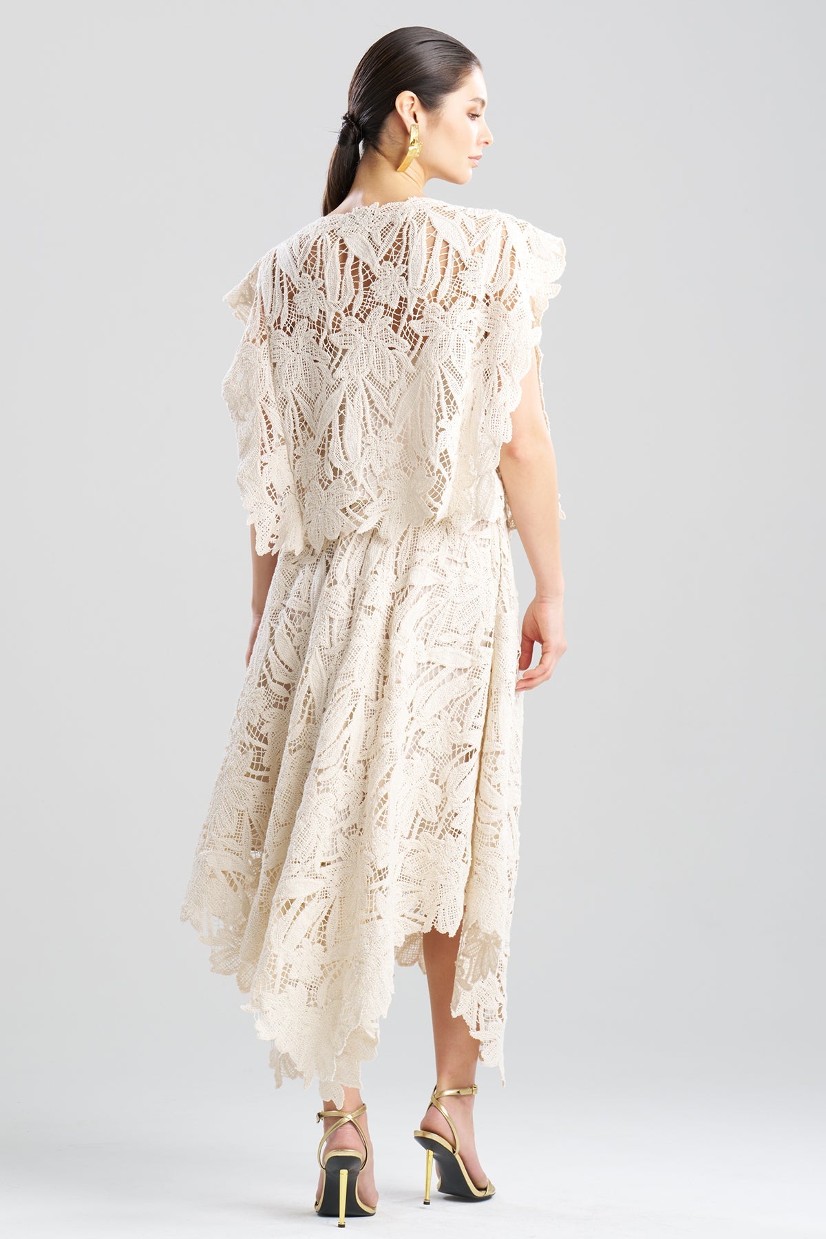 Crochet Lace Cotton Square Top Parchment Natori