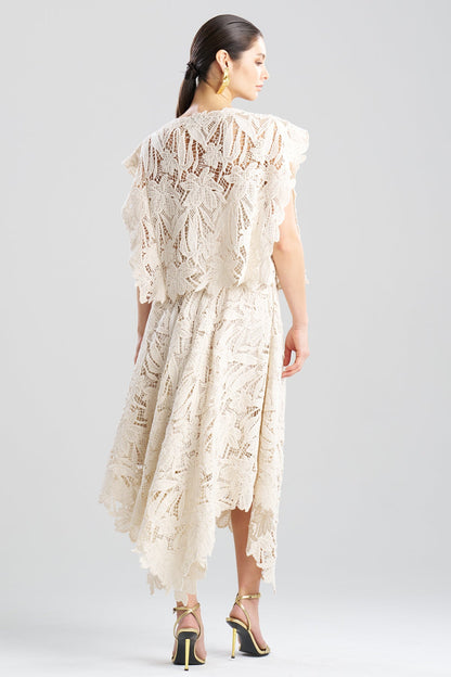 Crochet Lace Cotton Square Top Parchment Natori