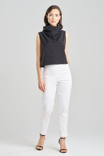 Buy Techno Poplin Cowl Top in Black Online Black Natori