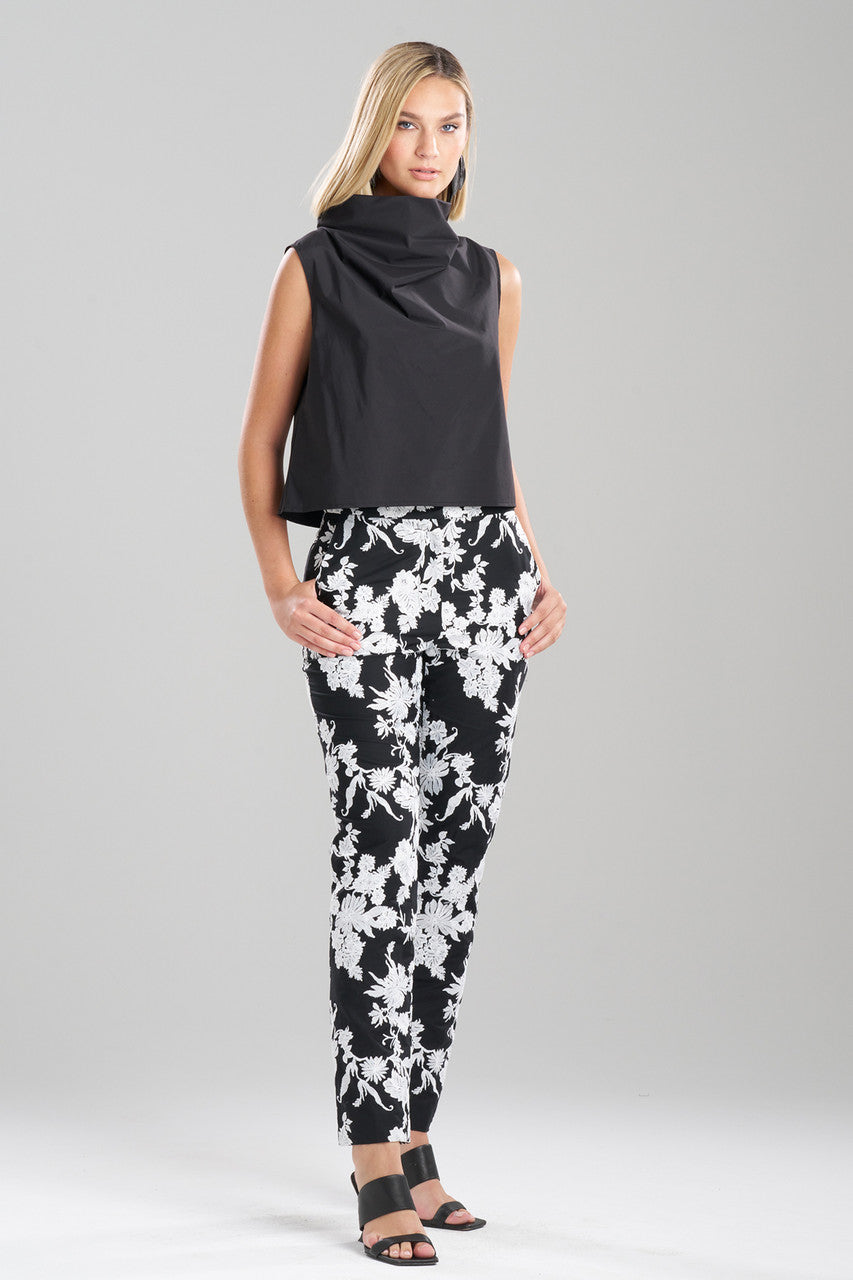 Buy Techno Poplin Cowl Top in Black Online Black Natori
